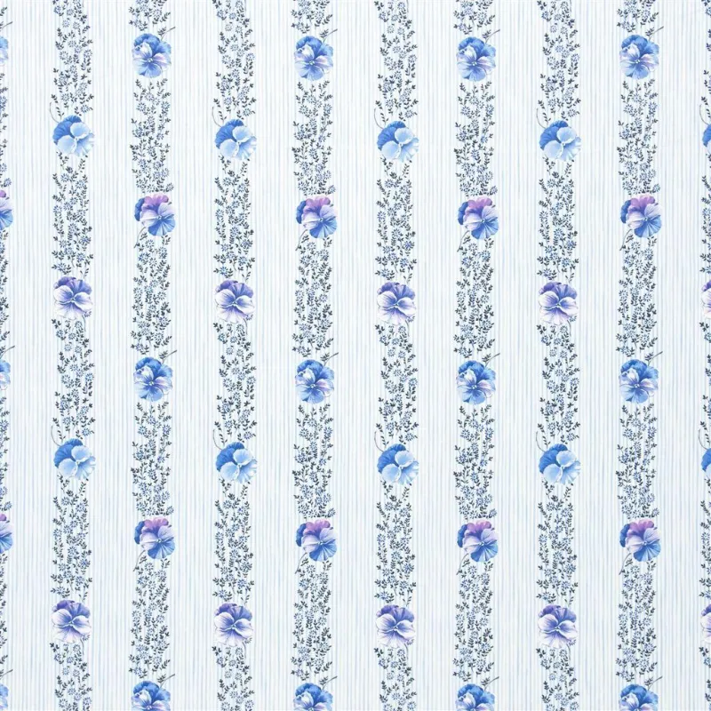 Tissus au mètre - Designers Guild Pansy Stripe - Cobalt | Susty