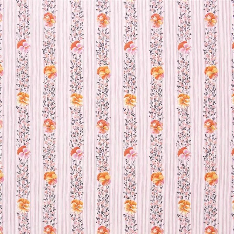 Tissus au mètre - Designers Guild Pansy Stripe - Peony | Susty
