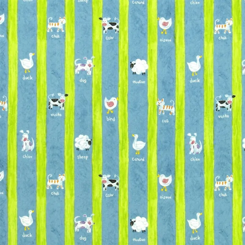 Tissus au mètre - Designers Guild Barnyard - Turquoise | Susty