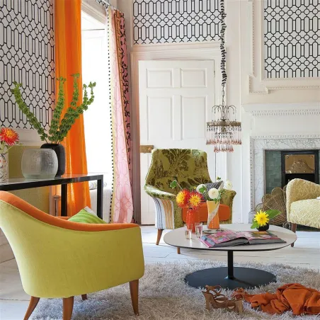 Tissus au mètre - Designers Guild Sussex - Noir | Susty