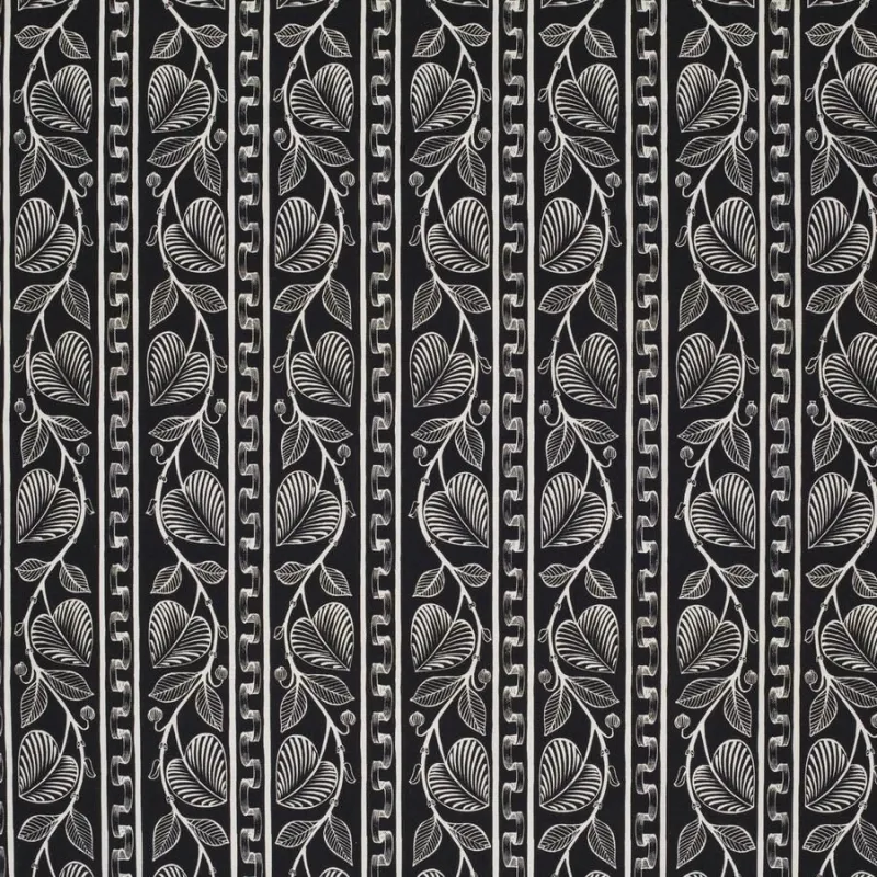 LILY FOND NOIR - Toile imprimée