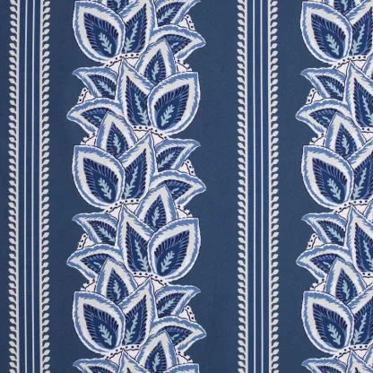CYRUS BLEU FOND MARINE - Toile imprimée