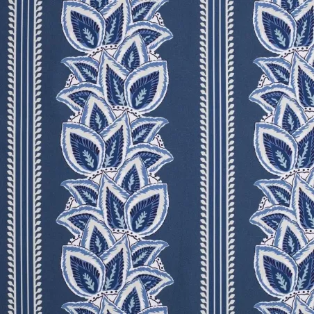CYRUS BLEU FOND MARINE - Toile imprimée