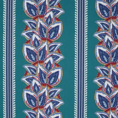CYRUS FOND VERT BLEU - Toile imprimée