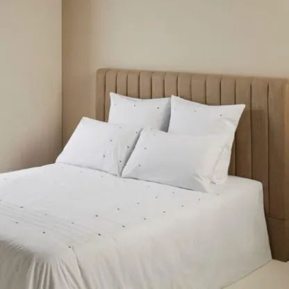 Anna may - Housse de Couette en percale de coton white 140X200