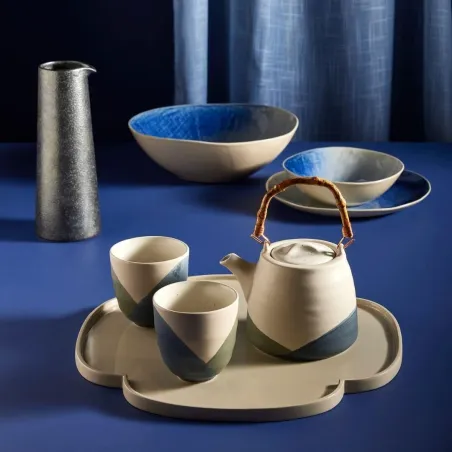Azura - Saladier en porcelaine D23 - bleu indigo