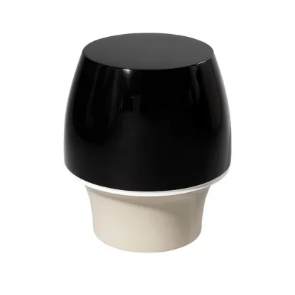 Bambou - Tabouret sable noir en peuplier massif finition et laque