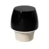 Bambou - Tabouret sable noir en peuplier massif finition et laque