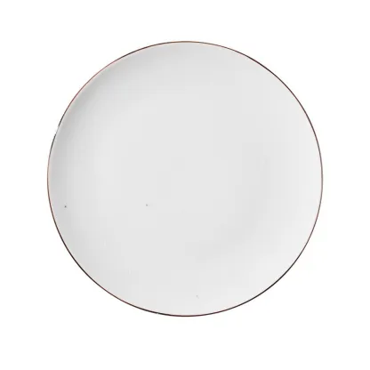 Corail - Assiette à dessert en porcelaine D20,5 - blanc corail