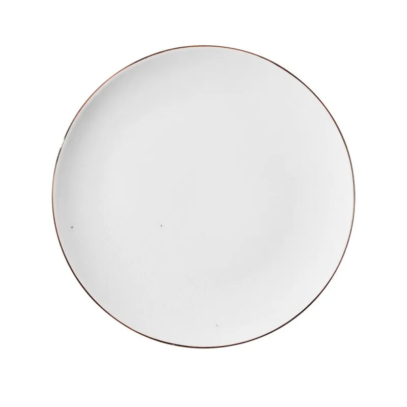 Corail - Assiette à dessert en porcelaine D20,5 - blanc corail