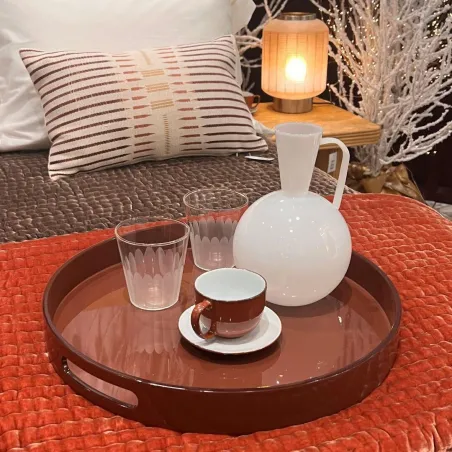 Corail - Tasse avec soucoupe en porcelaine - blanc corail