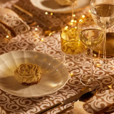 Corolle - Assiette ovale en porcelaine D25 - blanc