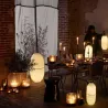 Diwali - Bougeoir H30,5 en fer forgé noir