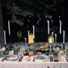 Diwali - Bougeoir H30,5 en fer forgé noir