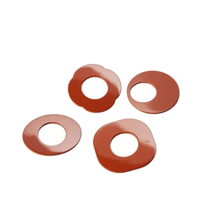 Etamine - Set de 4 ronds de serviette en laque massala