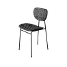 Kai - Chaise en fer et rotin noir
