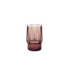 Mah-jong - Photophore en verre rose levant