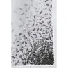 Meli melo - Lot de 6 serviettes de table brodée en lin - gris