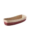Palma - Corbeille rectangulaire beige sépia en fibres de palme