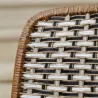 Panchami - Chaise haute en rotin et fer forgé naturel blanc noir