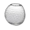 Reflet - Vase boule transparent H25 en verre soufflé à la bouche et gravé