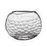 Reflet - Vase boule transparent H20 en verre soufflé à la bouche et gravé
