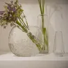 Reflet - Vase boule transparent H20 en verre soufflé à la bouche et gravé