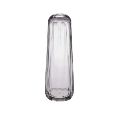 Reflet - Vase soliflore transparent H29 en verre soufflé à la bouche