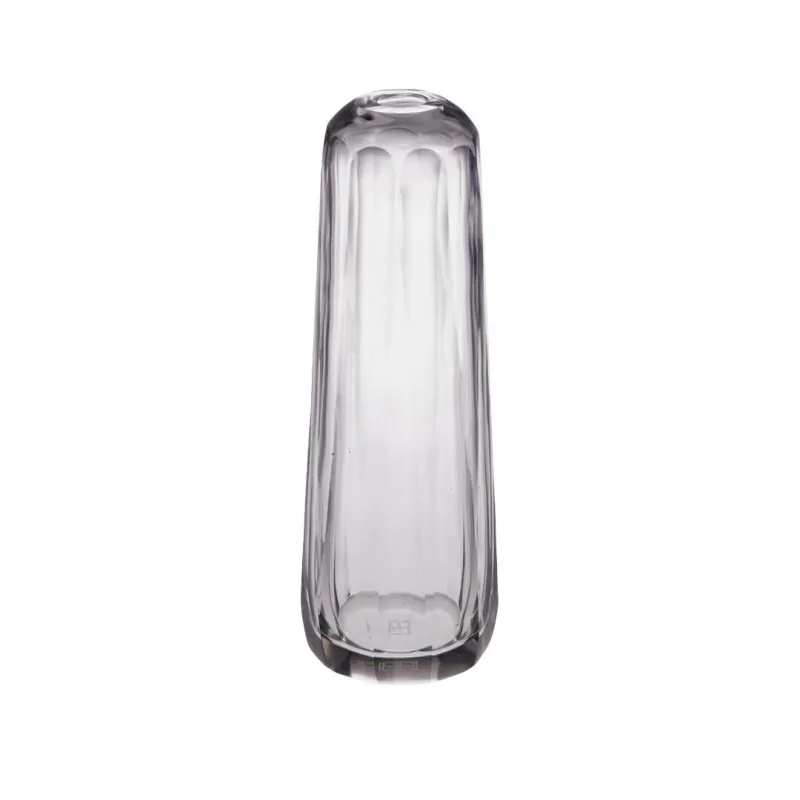 Reflet - Vase soliflore transparent H29 en verre soufflé à la bouche