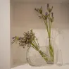 Reflet - Vase soliflore transparent H29 en verre soufflé à la bouche