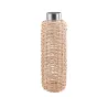 Rio - Gourde en verre borosilicate, rotin naturel, inox
