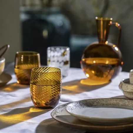 Sable - Assiette D27 plate en porcelaine ocre