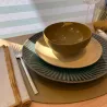 Sable - Assiette D20,5 à dessert en porcelaine ocre