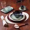 Signature - Lot de 6 Set de table rond en laque sepia