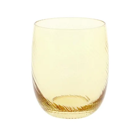 Spirale - Verre soufflé à la bouche miel