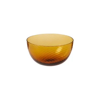 Spirale - Bol ambre D13 en verre soufflé bouche