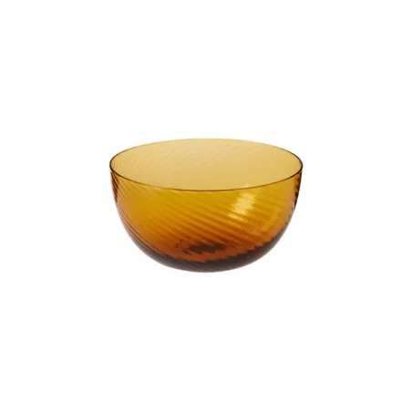 Spirale - Bol ambre D13 en verre soufflé bouche
