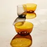 Spirale - Bol ambre D13 en verre soufflé bouche