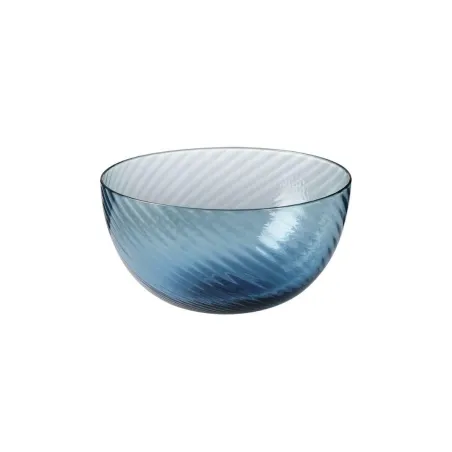 Spirale - Bol bleu encre D13 en verre soufflé bouche