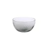 Spirale - Bol gris smoke D13 en verre soufflé bouche