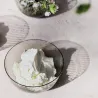 Spirale - Bol gris smoke D13 en verre soufflé bouche