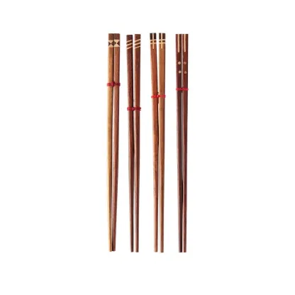 Tatami - Set de quatre paires de baguettes en bois naturel