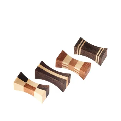 Tatami - Set de 4 porte-baguettes en bois naturel