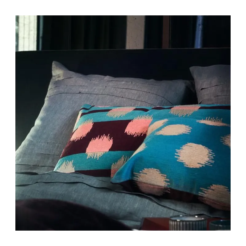 Victoria - Housse de couette en lin bleu orient 260X240