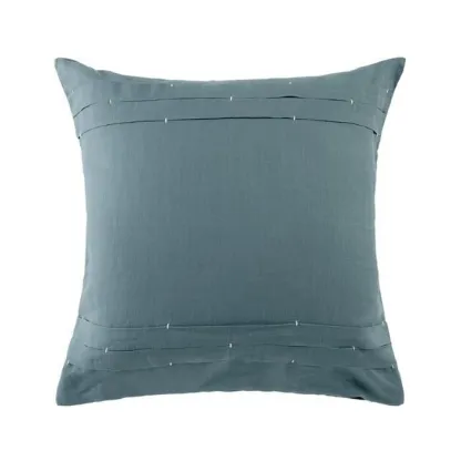 Victoria - Taie carré en lin bleu orient 65X65