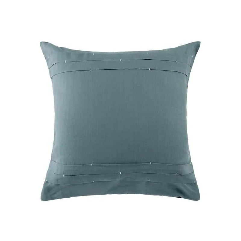Victoria - Taie carré en lin bleu orient 65X65