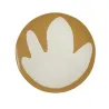 Yuan - Assiette plate avec motif en émail tabac craie