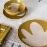 Yuan - Bol avec motif en émail tabac craie