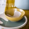 Yuan - Bol avec motif en émail tabac craie