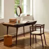 Signature - Chaise en chêne laqué sépia